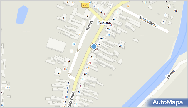 Pakość, Rynek, 23, mapa Pakość