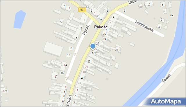 Pakość, Rynek, 24, mapa Pakość
