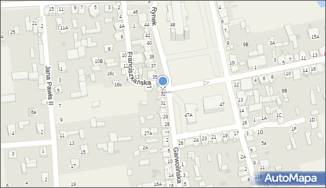 Parysów, Rynek, 32, mapa Parysów