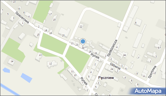 Pęczniew, Rynek, 24, mapa Pęczniew