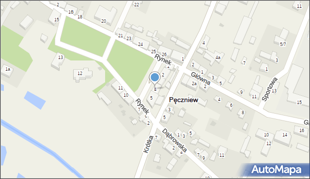 Pęczniew, Rynek, 4, mapa Pęczniew