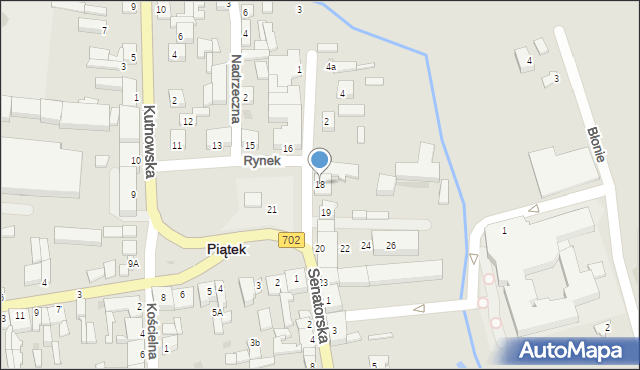 Piątek, Rynek, 18, mapa Piątek