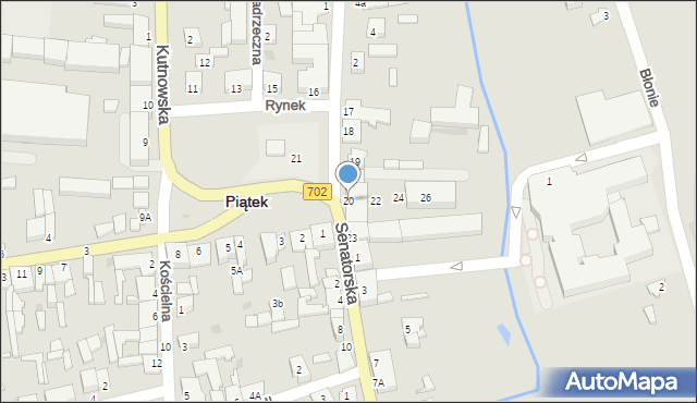 Piątek, Rynek, 20, mapa Piątek