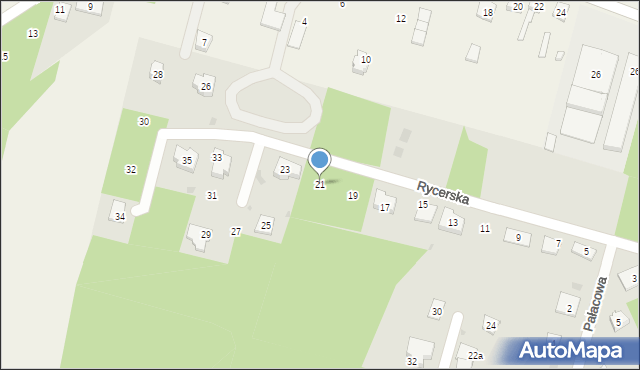 Piekoszów, Rycerska, 21, mapa Piekoszów