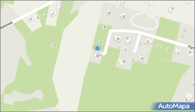 Piekoszów, Rycerska, 34, mapa Piekoszów