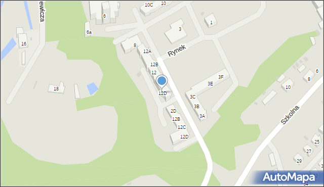 Pieniężno, Rynek, 12D, mapa Pieniężno