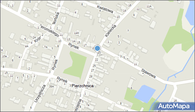 Pierzchnica, Rynek, 21, mapa Pierzchnica