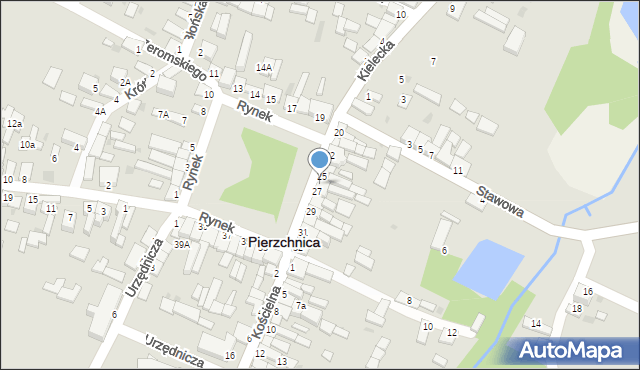 Pierzchnica, Rynek, 26, mapa Pierzchnica