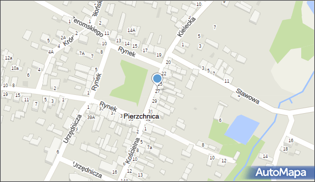 Pierzchnica, Rynek, 27, mapa Pierzchnica