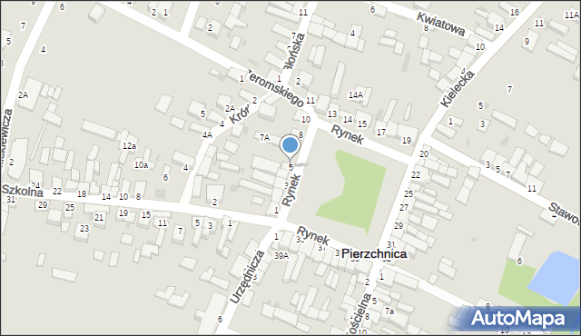 Pierzchnica, Rynek, 5, mapa Pierzchnica