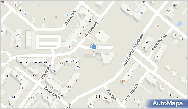 Piła, Rynek Koszycki, 1, mapa Piły