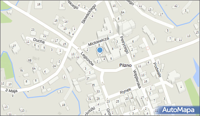 Pilzno, Rynek, 3, mapa Pilzno