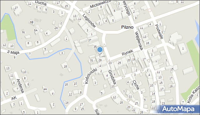 Pilzno, Rynek, 30, mapa Pilzno