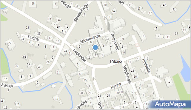 Pilzno, Rynek, 4, mapa Pilzno
