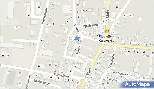 Piotrków Kujawski, Rynek, 10, mapa Piotrków Kujawski