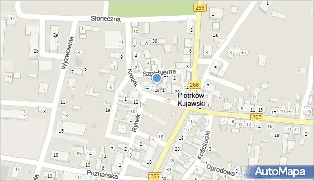 Piotrków Kujawski, Rynek, 16, mapa Piotrków Kujawski