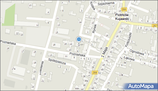 Piotrków Kujawski, Rynek, 4, mapa Piotrków Kujawski
