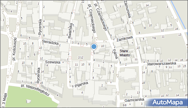 Piotrków Trybunalski, Rynek Trybunalski, 7, mapa Piotrków Trybunalski