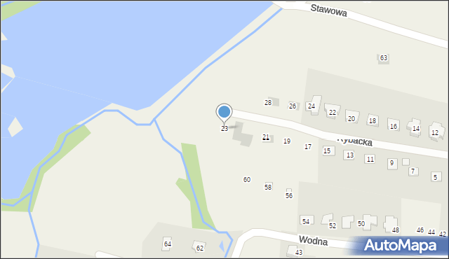 Pisarzowice, Rybacka, 23, mapa Pisarzowice
