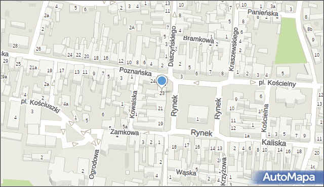 Pleszew, Rynek, 23, mapa Pleszew