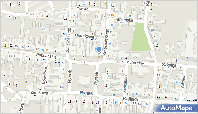 Pleszew, Rynek, 8, mapa Pleszew