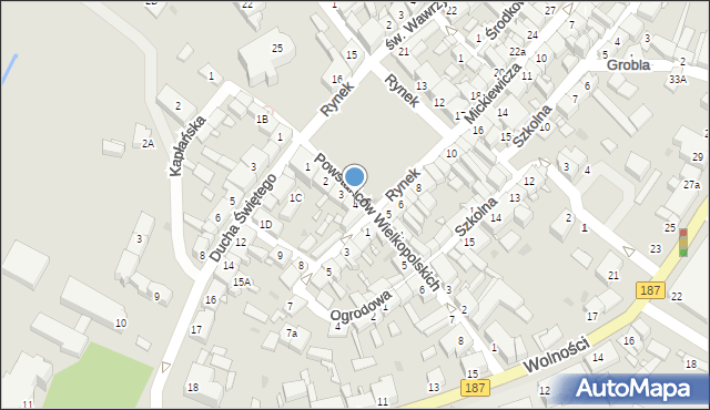 Pniewy, Rynek, 4, mapa Pniewy