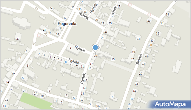 Pogorzela, Rynek, 19, mapa Pogorzela