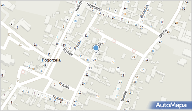 Pogorzela, Rynek, 26, mapa Pogorzela