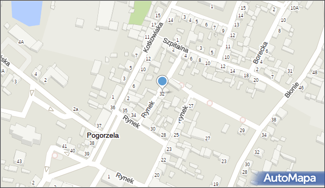 Pogorzela, Rynek, 32, mapa Pogorzela