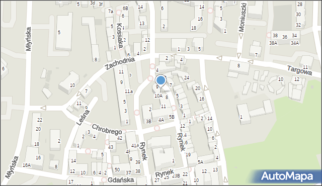 Polkowice, Rynek, 10B, mapa Polkowice