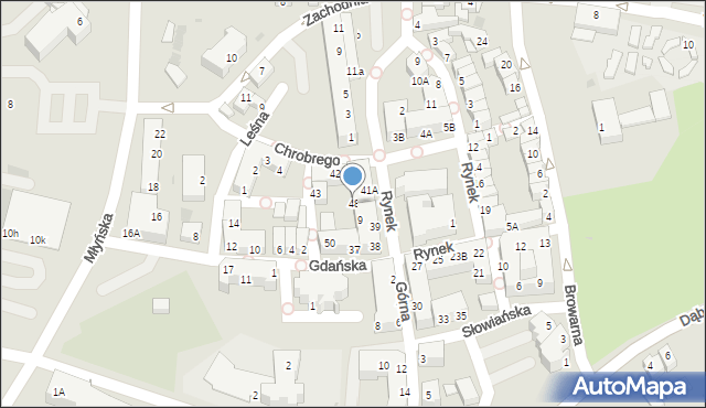 Polkowice, Rynek, 48, mapa Polkowice