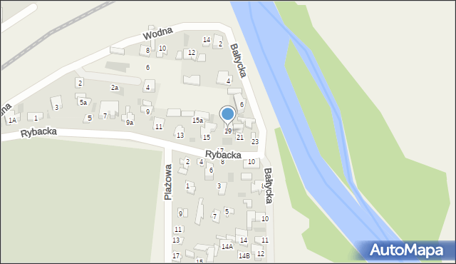 Pomiechowo, Rybacka, 19, mapa Pomiechowo