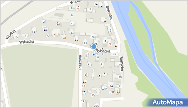 Pomiechowo, Rybacka, 4, mapa Pomiechowo