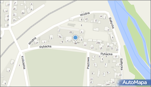 Pomiechowo, Rybacka, 9a, mapa Pomiechowo