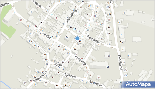 Poniec, Rynek, 20, mapa Poniec