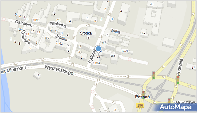 Poznań, Rynek Śródecki, 15, mapa Poznania