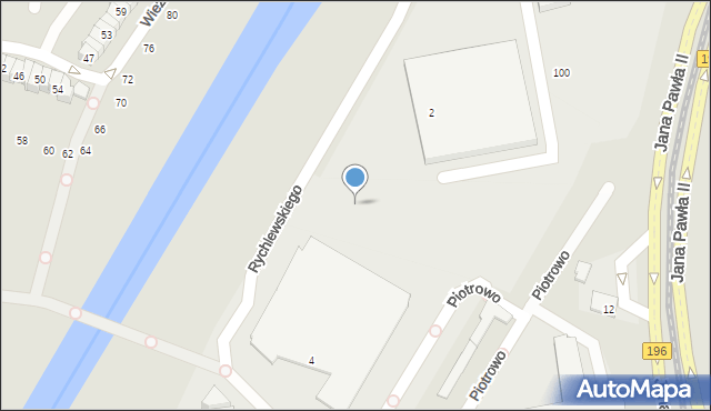 Poznań, Rychlewskiego Jacka, 1, mapa Poznania