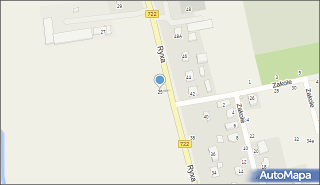 Prażmów, Ryxa Franciszka, 25, mapa Prażmów