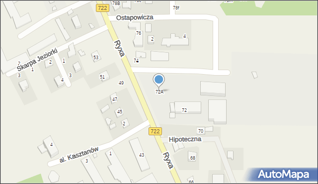 Prażmów, Ryxa Franciszka, 72A, mapa Prażmów