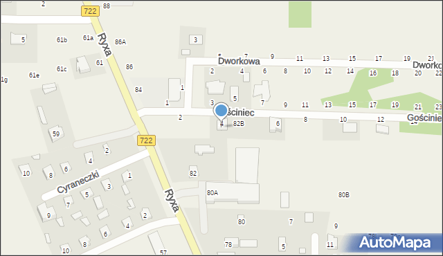 Prażmów, Ryxa Franciszka, 82A, mapa Prażmów