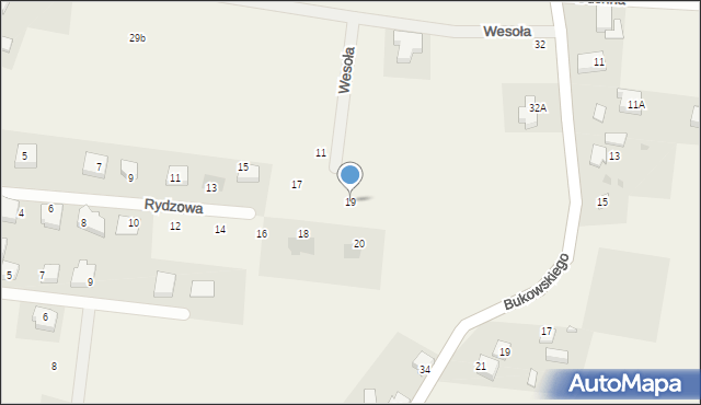 Pręgowo, Rydzowa, 19, mapa Pręgowo