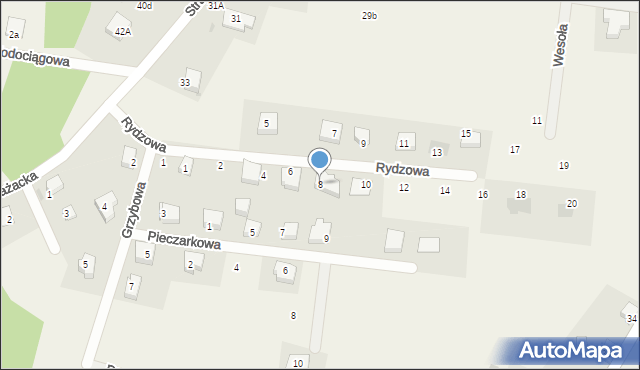Pręgowo, Rydzowa, 8, mapa Pręgowo