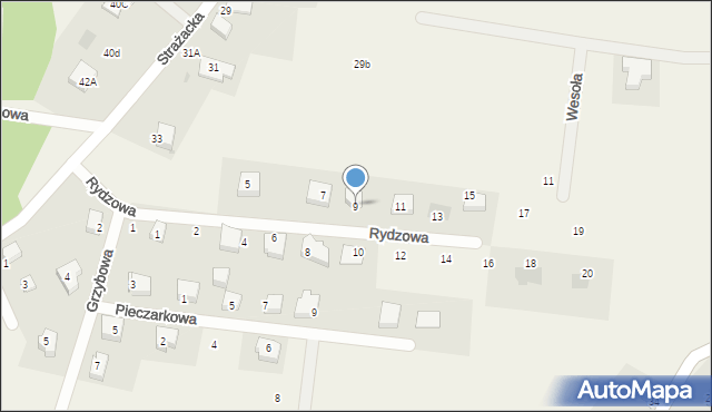 Pręgowo, Rydzowa, 9, mapa Pręgowo