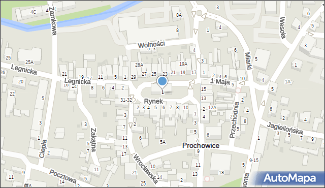 Prochowice, Rynek, 11a, mapa Prochowice