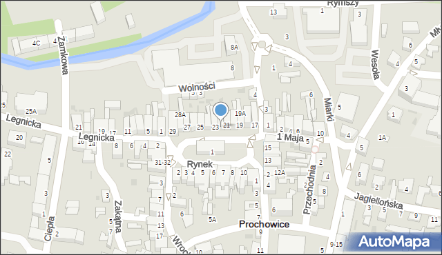 Prochowice, Rynek, 22, mapa Prochowice