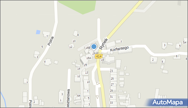 Prószków, Rynek, 17, mapa Prószków
