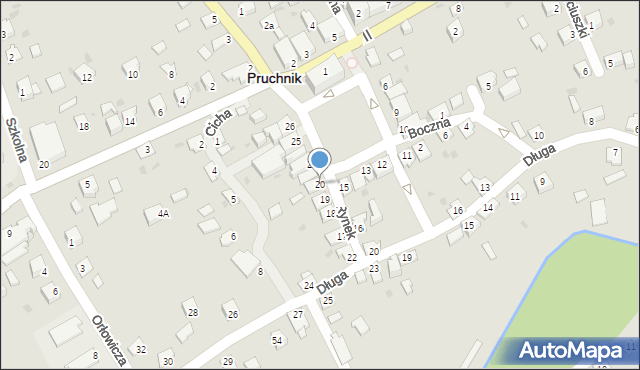 Pruchnik, Rynek, 20, mapa Pruchnik