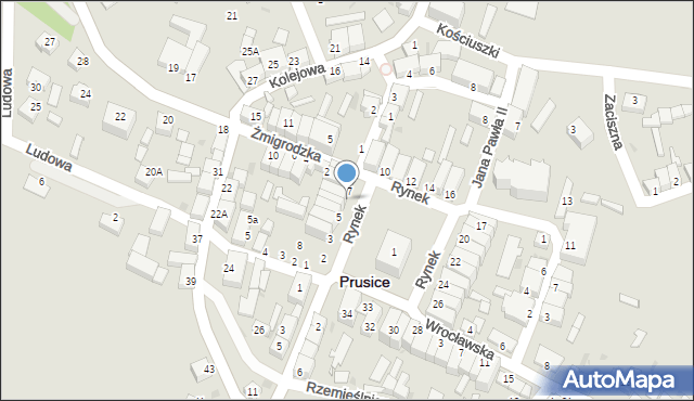 Prusice, Rynek, 6, mapa Prusice