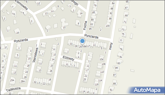 Pruszków, Ryszarda, 23, mapa Pruszków