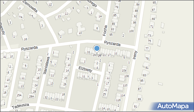 Pruszków, Ryszarda, 27, mapa Pruszków